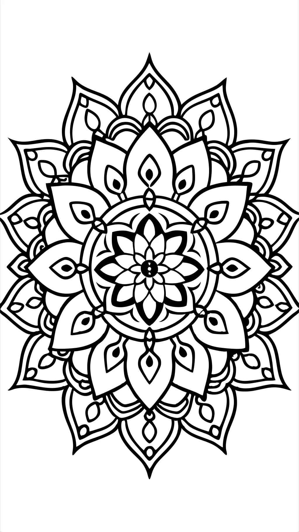 Páginas para colorear de arte de mandala